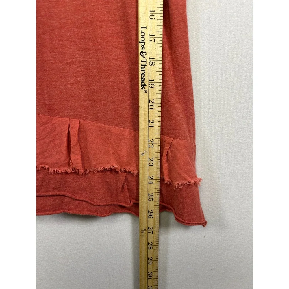 Earthy‎ Boho Banana Republic Women S Terracotta Ruffle Raw Edge Tank Top